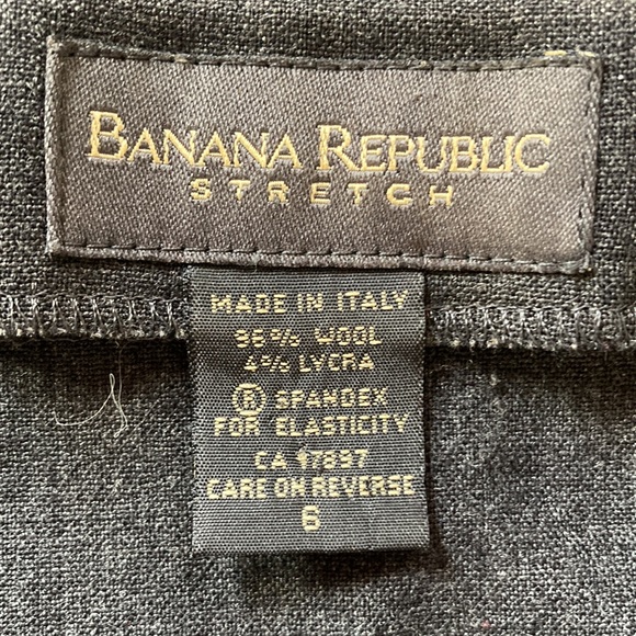 Banana Republic Stretch 96% Wool, 4% Lycra Spandex Grey Size 8.  Excellent shape - Picture 5 of 7